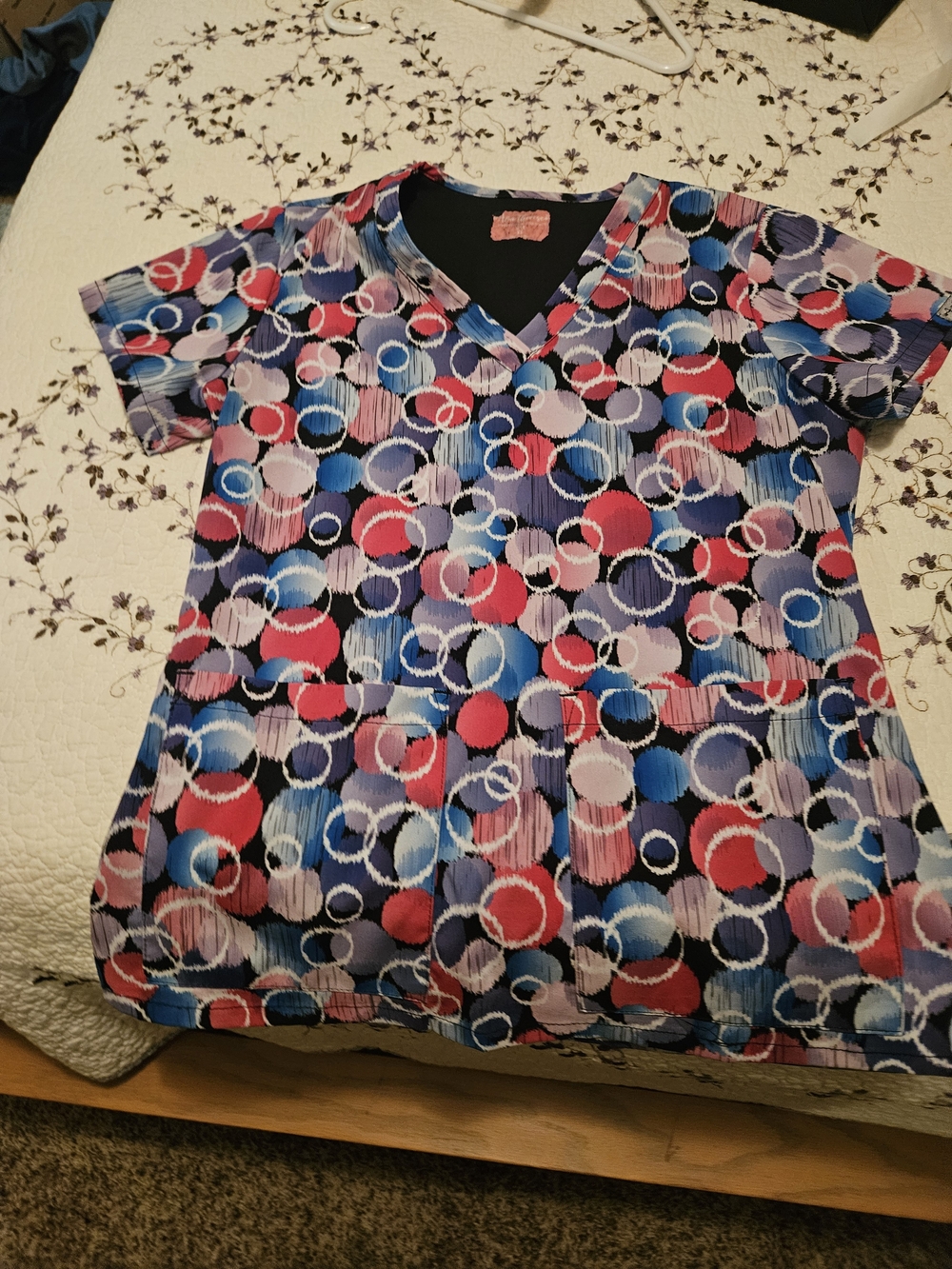 Kids V-Neck Multi-Color Printed Top